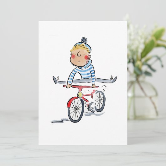 Invitation Roue à vélo (Debout devant)