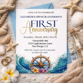 Invitation Roue de navigation de voile 1er anniversaire de ma