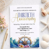 Invitation Roue de navigation de voile 30e anniversaire de ma