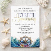 Invitation Roue de navigation maritime 40e anniversaire de ma