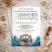 Invitation Roue de navigation maritime 75e anniversaire de ma