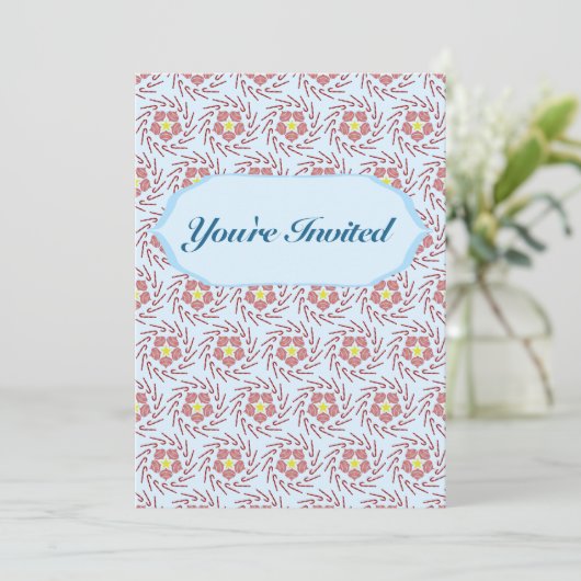 Invitation Roue de Noël preppy (Debout devant)