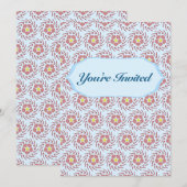 Invitation Roue de Noël preppy (Devant / Derrière)