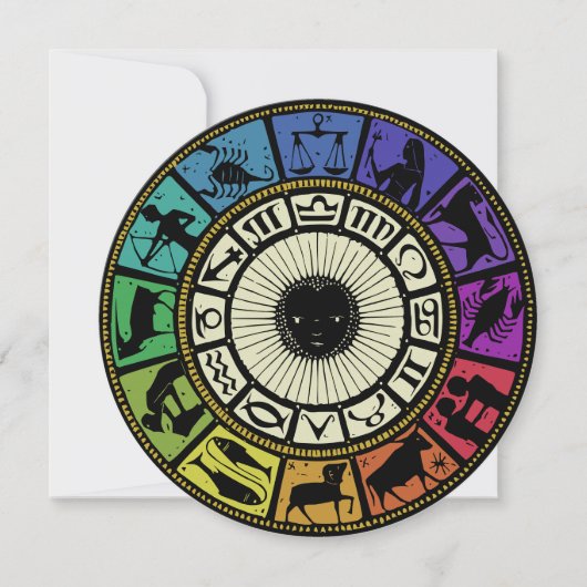 Invitation Roue vintage Zodiac (Devant)