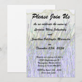 Invitation Roues Abstraites Couleurs violettes et blanches (Devant / Derrière)