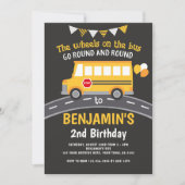 Invitation Roues de l'autobus (Devant)