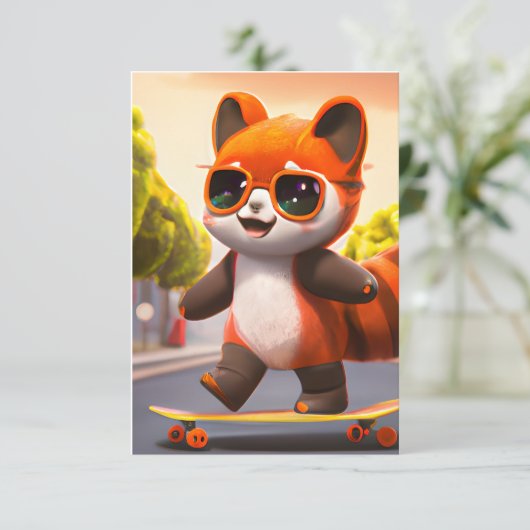 Invitation Roues Panda (Debout devant)