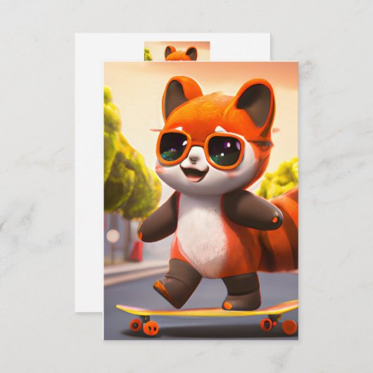 Invitation Roues Panda (Devant / Derrière)