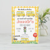 Invitation Roues sur l'invitation de l'anniversaire de enfant (Debout devant)