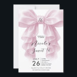 Invitation Rouffle rose Cascade Bow Élégant Doux 16 Partie<br><div class="desc">Customisez ceci pour n'importe quel événement.</div>