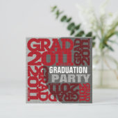 Invitation Rouge 3 de l'invitation 2011 de fête de remise des (Debout devant)