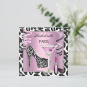 Invitation Rouge à lèvres léopard rose chaussures pour enterr (Debout devant)