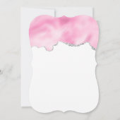 Invitation Rouge à lèvres rose et ongle Polonais beauté thème (Dos)