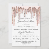 Invitation Rouge à lèvres rouge Kiss Party 16 ans Rose Paille (Dos)