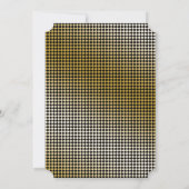 Invitation Rouge Amaryllis Flower Checked Gold (Dos)