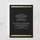 Invitation Rouge avec Gold Foil Effet Photo Graduation (Dos)