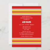 Invitation Rouge avec Jaune Blancs Équipe Jersey (Dos)