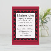 Invitation Rouge avec points noirs fermés à l'Invitation de l (Debout devant)