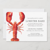 Invitation Rouge | Bake au homard Anniversaire (Devant)