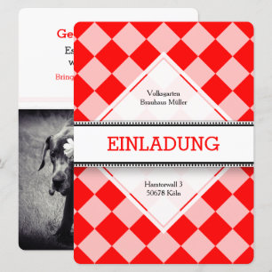 Invitation Rouge Blanc Allemand