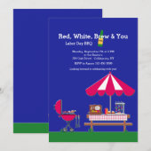 Invitation Rouge Blanc Bière & Vous (Devant / Derrière)