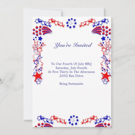 Invitation Rouge, Blanc & Bleu (Devant)