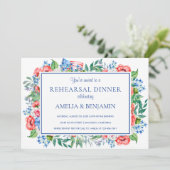 Invitation Rouge Blanc Bleu 4 Juillet Dîner de répétition Mar (Debout devant)