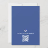 Invitation Rouge Blanc Bleu Plaisir 4 Juillet Drapeau QR Code (Dos)