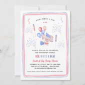 Invitation Rouge Blanc & Bleu | Réunion du 4 juillet (Devant)