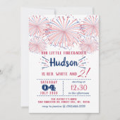 Invitation Rouge, Blanc & Deux ! 4 juillet fête du 2e anniver (Devant)