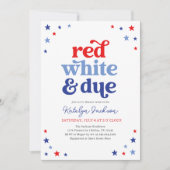 Invitation Rouge blanc et 4 juillet Baby shower (Devant)