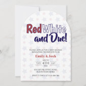 Invitation Rouge blanc et 4 juillet Co ed Baby shower (Devant)