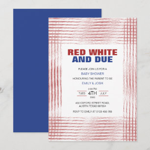 Invitation Rouge blanc et À damiers'art