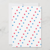 Invitation Rouge blanc et bleu i do BBQ Couple douche nuptial (Dos)