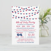 Invitation Rouge, Blanc et Bleu, voyants 4 juillet fête (Debout devant)