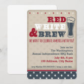 Invitation Rouge, blanc et brasse (Devant / Derrière)