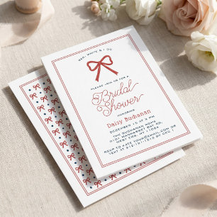 Invitation Rouge Blanc et je fais du thème rouge pour mariage