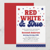 Rouge, blanc et plein 4 juillet Baby shower patrio