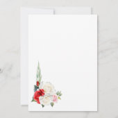 Invitation Rouge Blanc Floral Arc Mariage après la fête (Dos)