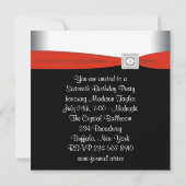 Invitation Rouge Blanc Noir Doux 16 Anniversaire (Dos)