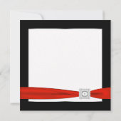 Invitation Rouge blanc noir noir noir Mariage (Dos)
