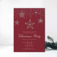 Rouge blanc Parties scintillant gouttes Snowflakes