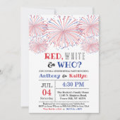 Invitation Rouge, Blanc & Qui ? 4 juillet Parti de la révélat (Devant)