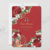 Invitation Rouge Blanc Roses Charro Bottes Sweet 16 Quinceañe (Dos)
