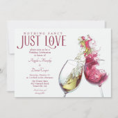 Invitation Rouge Blanc Vin Rien De Fancy Just Love Mariage (Devant)