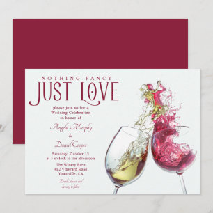 Invitation Rouge Blanc Vin Rien De Fancy Just Love Mariage