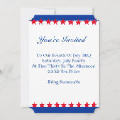 Invitation rouge, blanche et bleue (Devant)