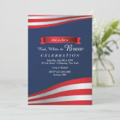 Invitation rouge, blanche et brune (Debout devant)
