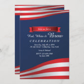 Invitation rouge, blanche et brune (Devant / Derrière)