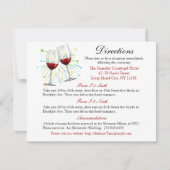 Invitation Rouge Bourgogne Mariage Directions Vins Lunettes (Devant)